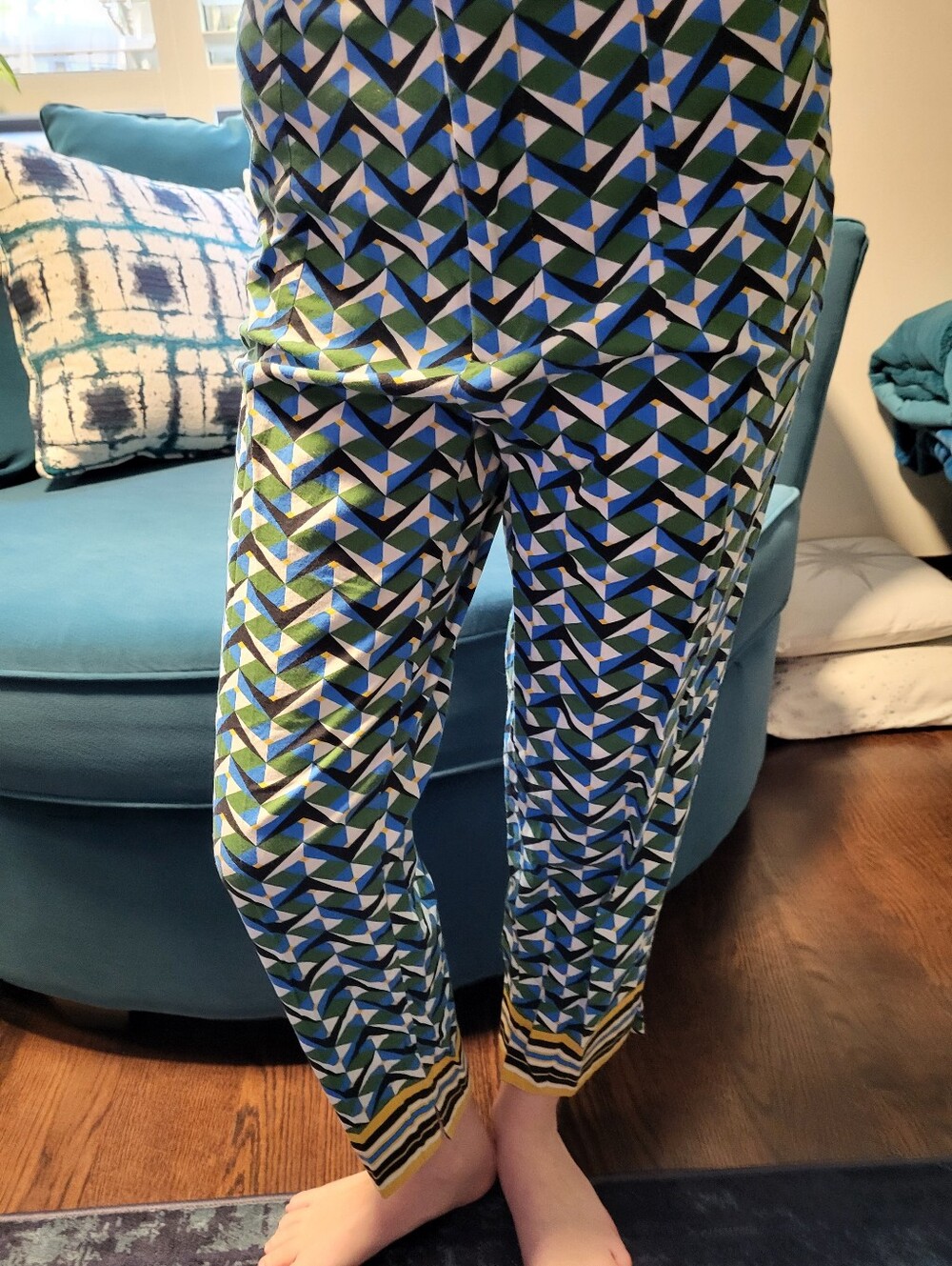 Zara Geometric Print Trousers